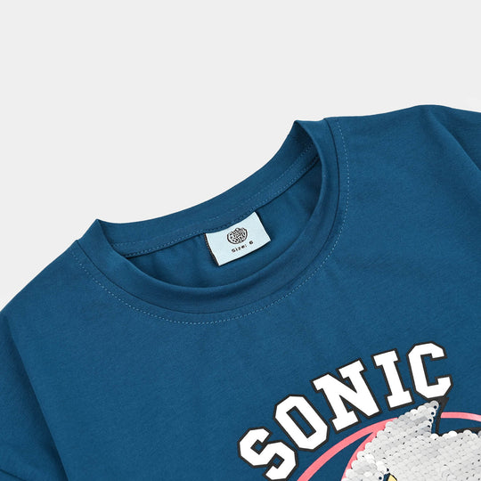 Boys Lycra Jersey T-Shirt Character-Teal