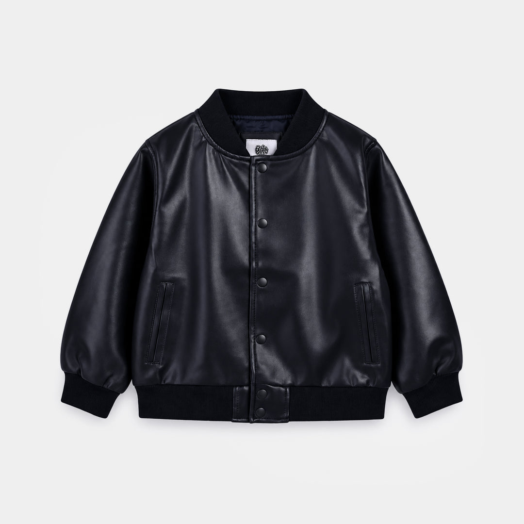 Boys PU Jacket Jetted-BLUE