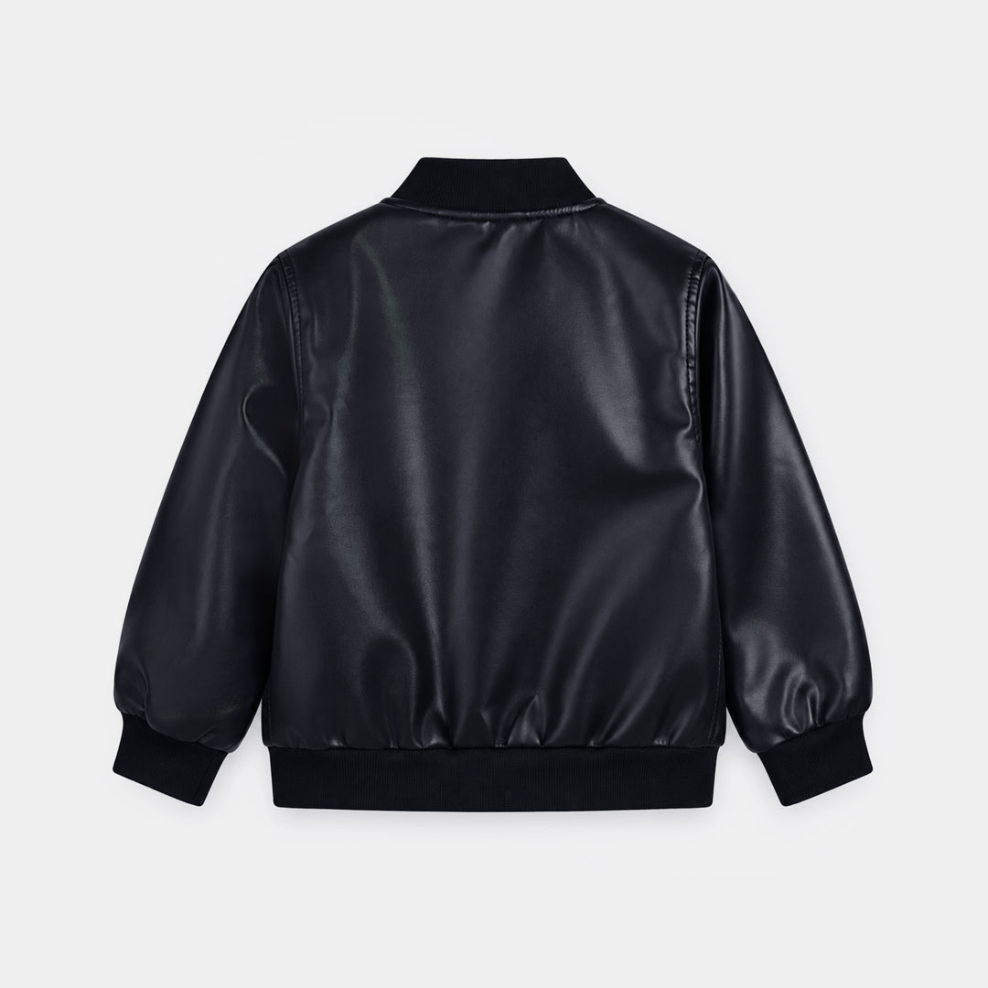Boys PU Jacket Jetted-BLUE