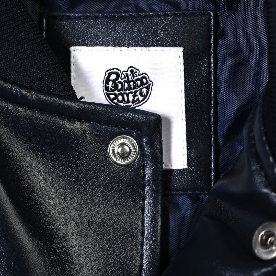 Boys PU Jacket Jetted-BLUE