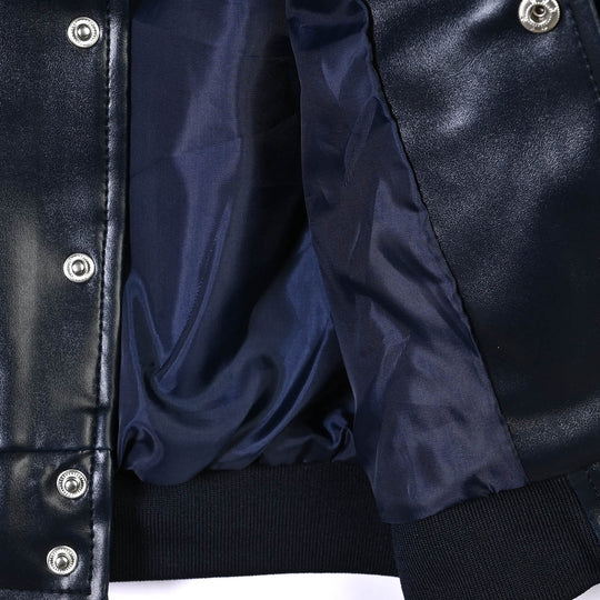 Boys PU Jacket Jetted-BLUE