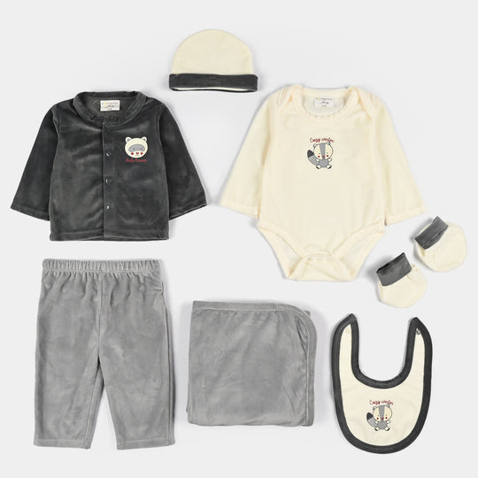 Infant Boys Velour & Thermal 7 PC Gift Set 319 - 060- Off.White.Grey