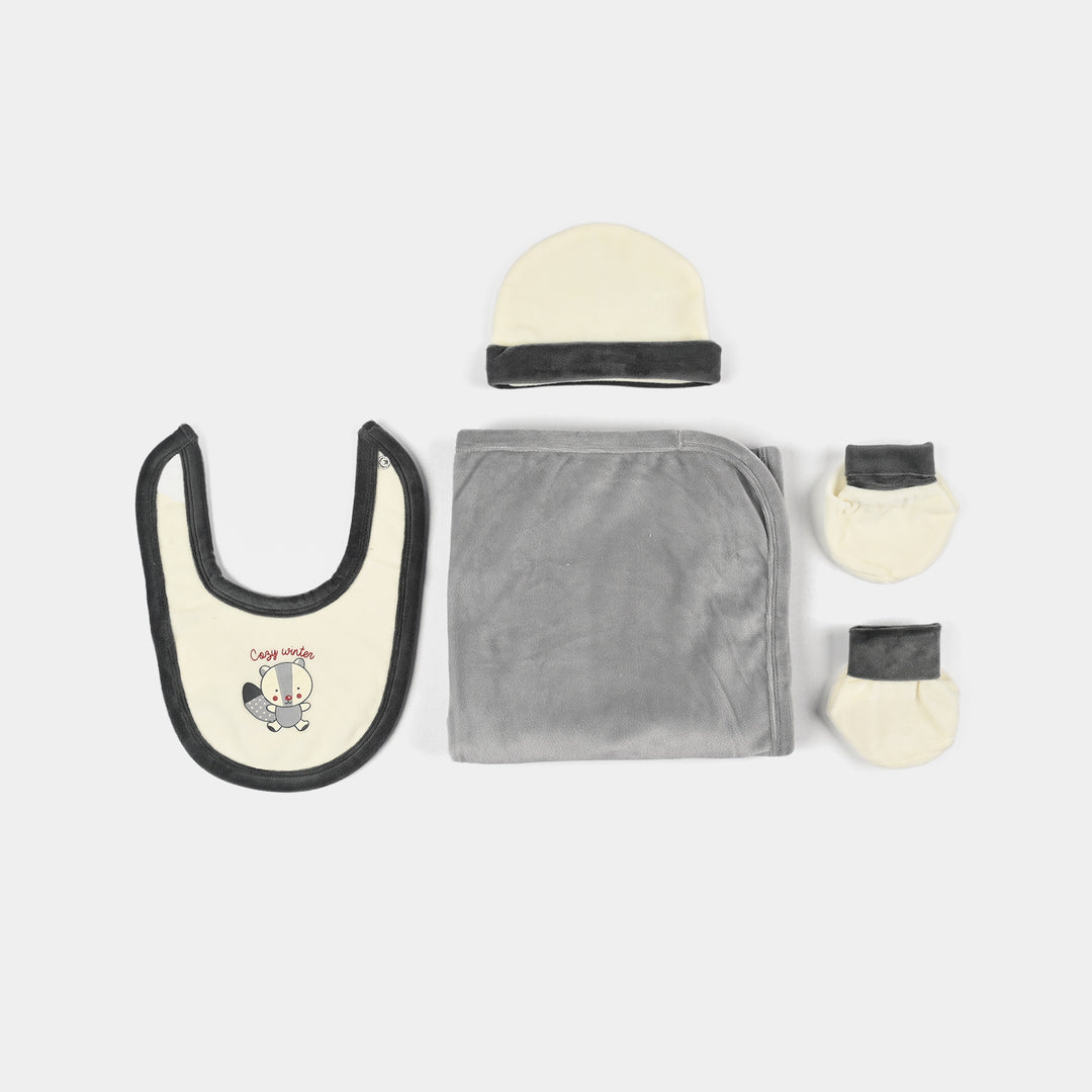 Infant Boys Velour & Thermal 7 PC Gift Set 319 - 060- Off.White.Grey