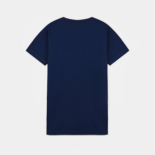 Teens Boys Jumbo Pique Tees H/S-NAVY