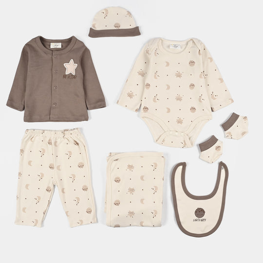 Infant Boys Velour & Thermal 7 PC Gift Set 319 - 030- Beige.Brown