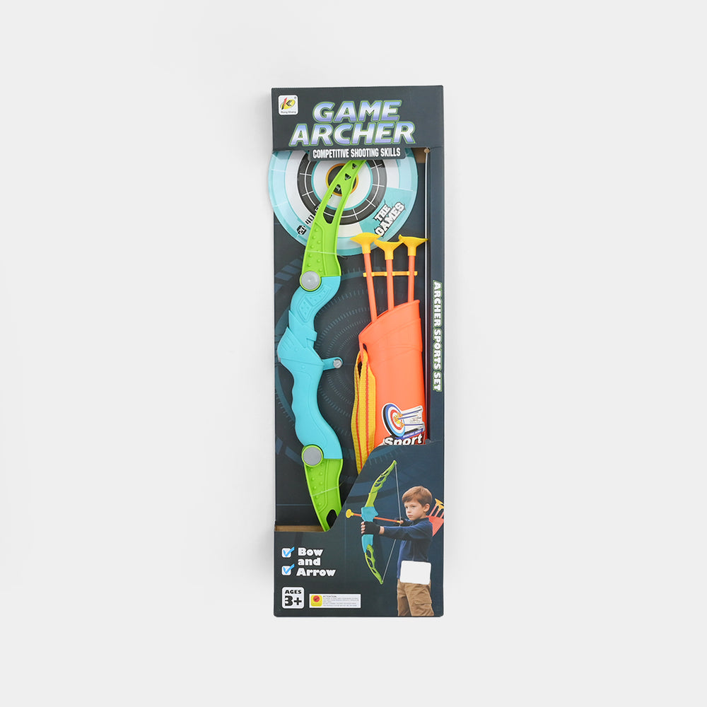 68Cm Bow With Arrows & Target