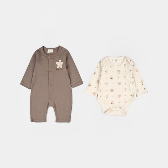 Infant Boys Velour & Thermal 5 PC Gift Set 319 - 029- Beige.Brown