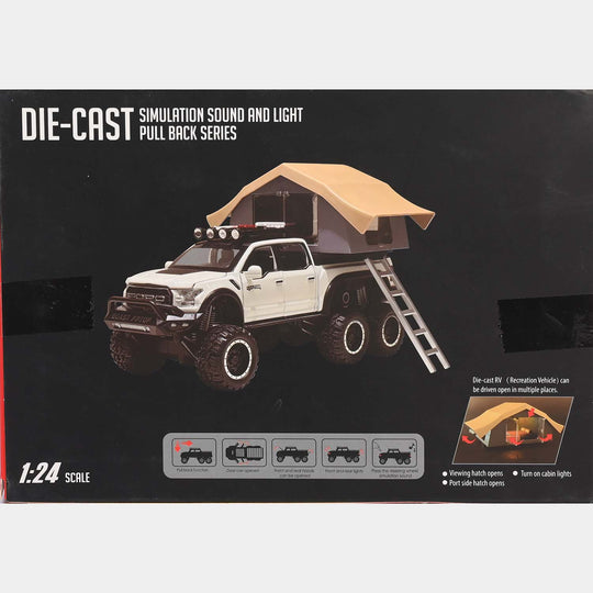 Die-cast Model Car with Roof Camping Tent