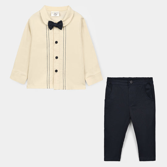 Boys Cotton Interlock Woven Suit 320 - 035- Navy