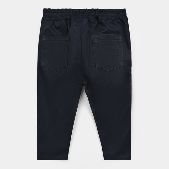 Boys Cotton Interlock Woven Suit 320 - 035- Navy