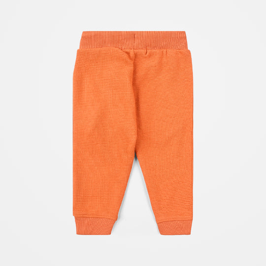 Infant Boys Cotton Terry Pyjamas Pocket Cutline-Aprco.Orange