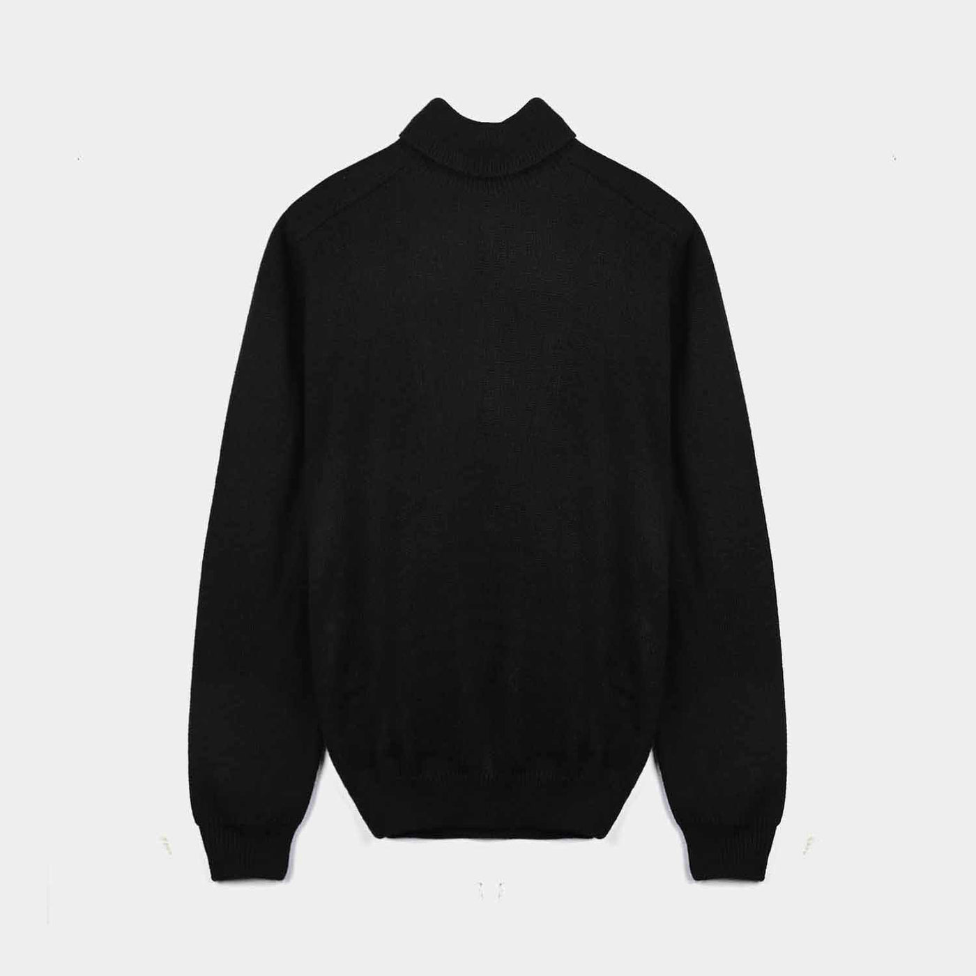 Teen Unisex Acrylic Turtle Neck Sweater-BLACK