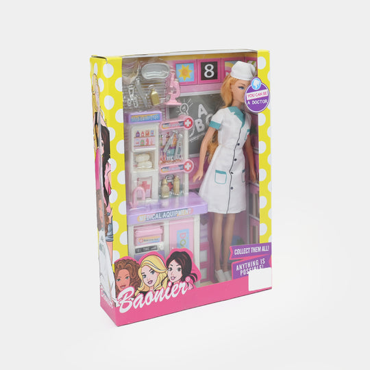 11.5 Inch Doll With Medical Table
