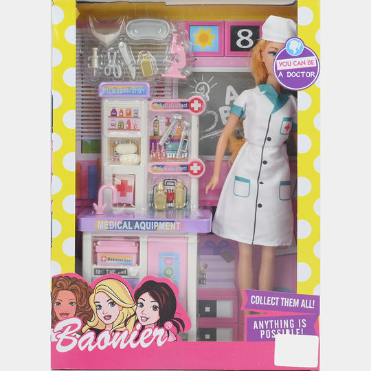 11.5 Inch Doll With Medical Table