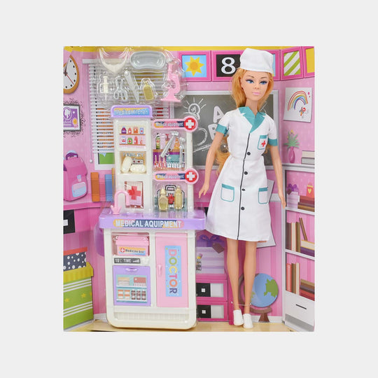 11.5 Inch Doll With Medical Table