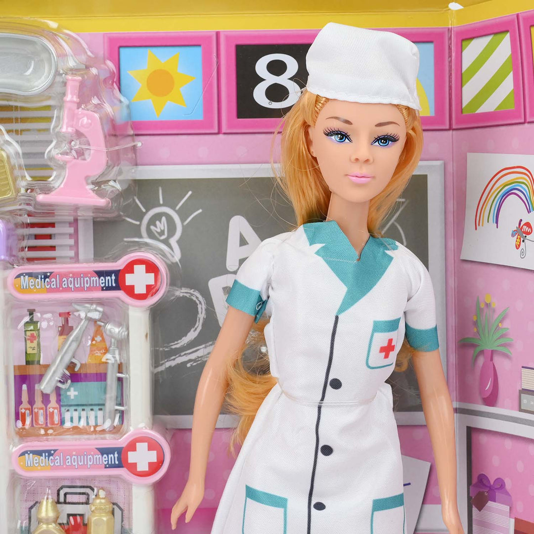 11.5 Inch Doll With Medical Table