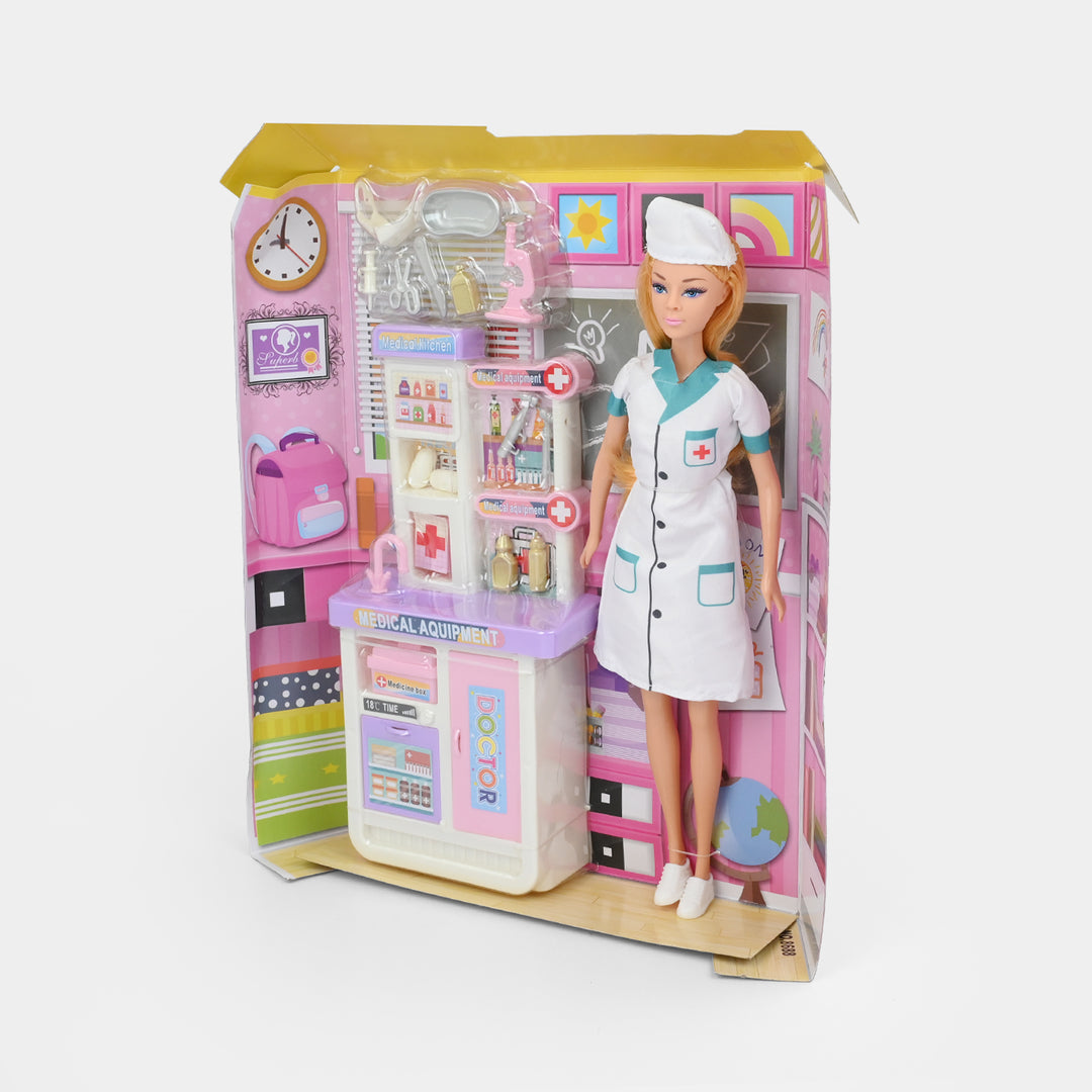 11.5 Inch Doll With Medical Table