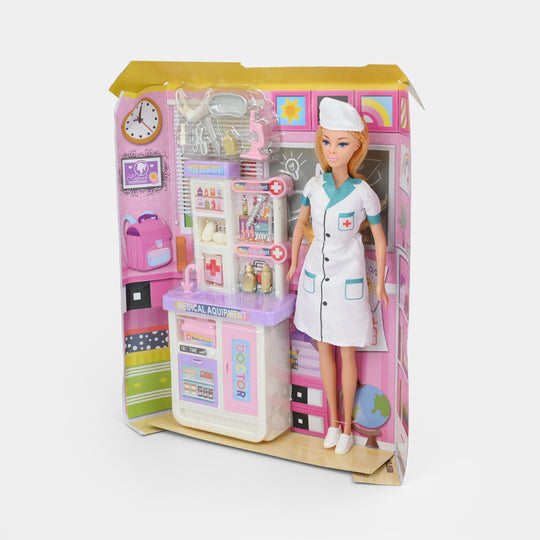 11.5 Inch Doll With Medical Table