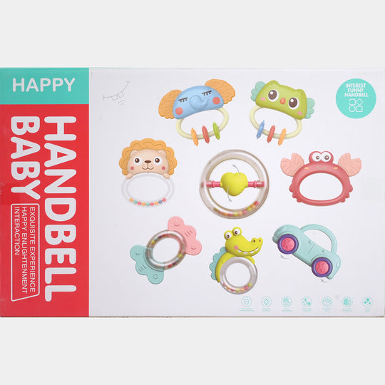 Handbell Baby Rattle & Teether Toy Set