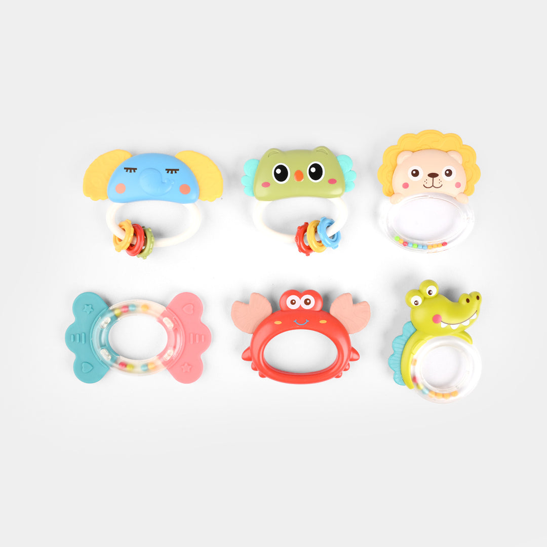 Handbell Baby Rattle & Teether Toy Set
