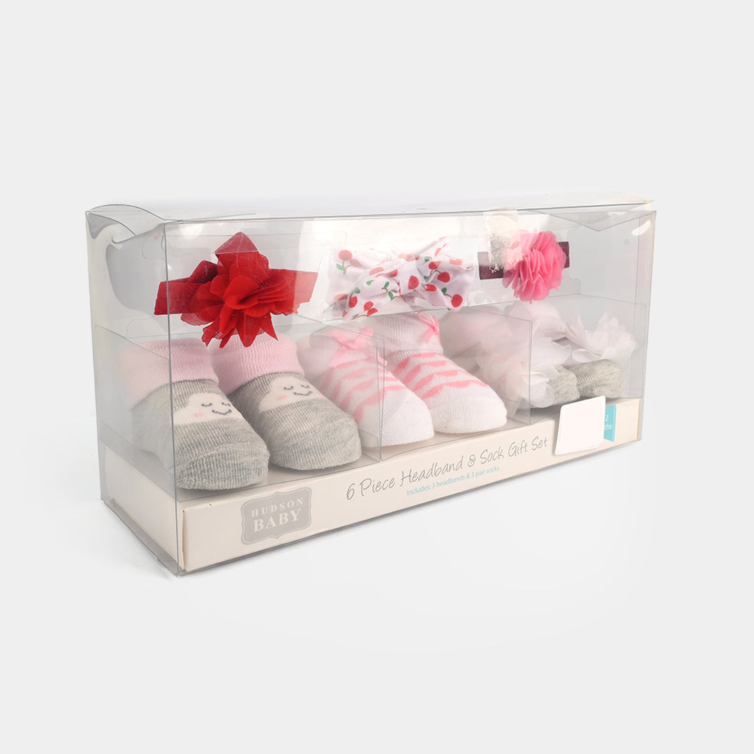 Baby Girl Socks & Headband Set