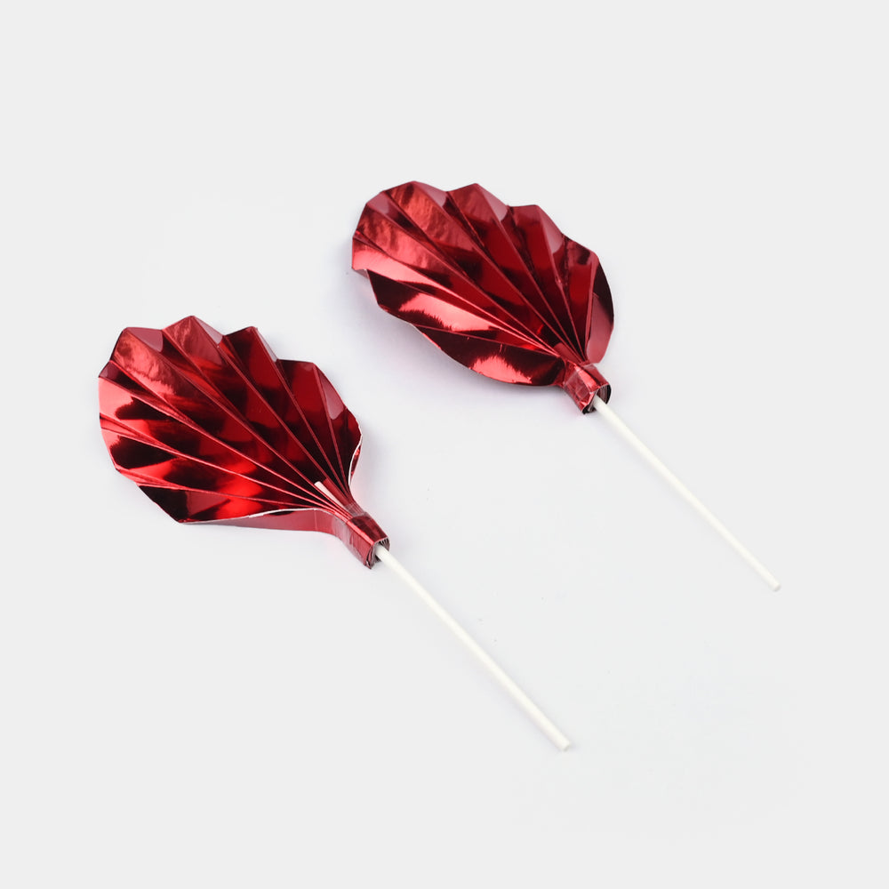 Metallic Palm Leaf Cake Toppers