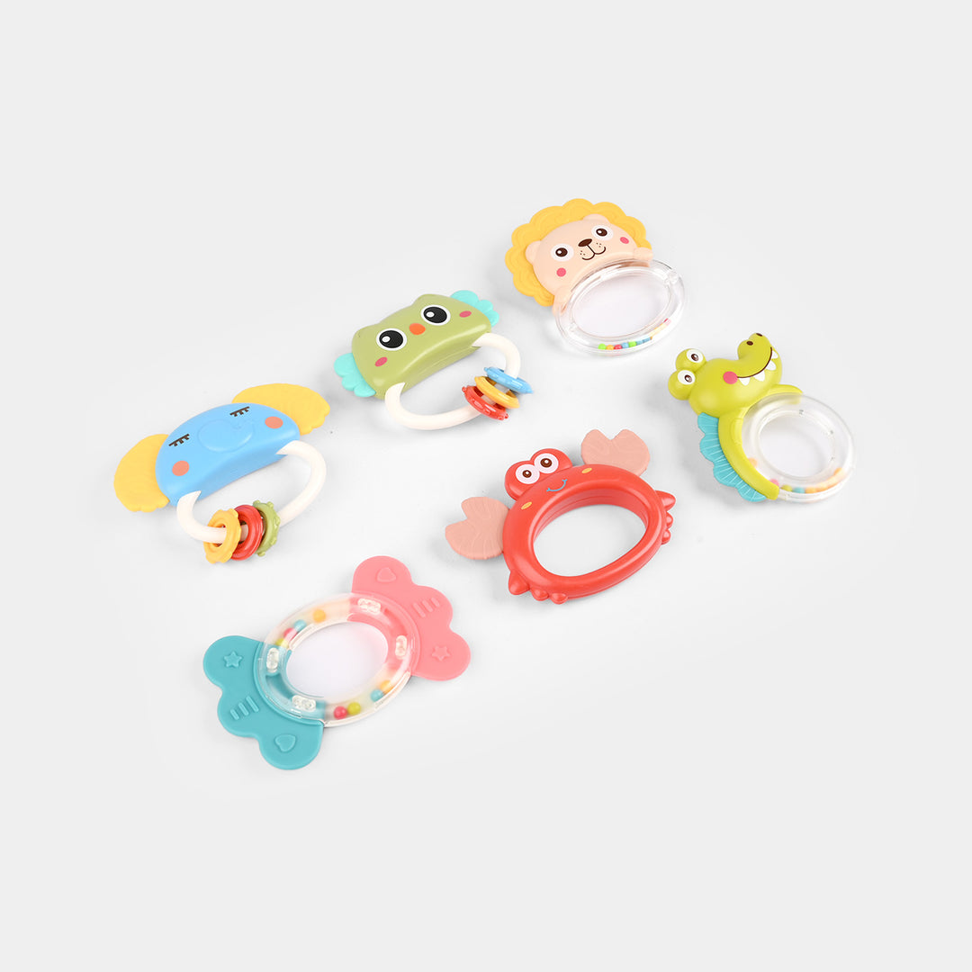 Handbell Baby Rattle & Teether Toy Set