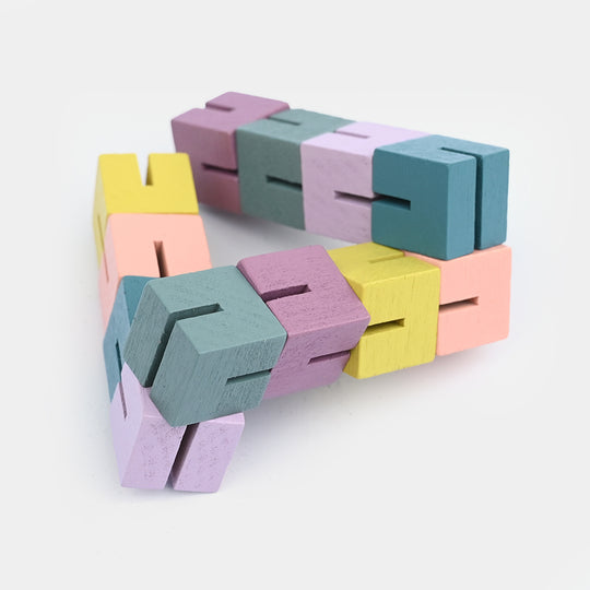 Wooden Flexible Transforming Cube Puzzle