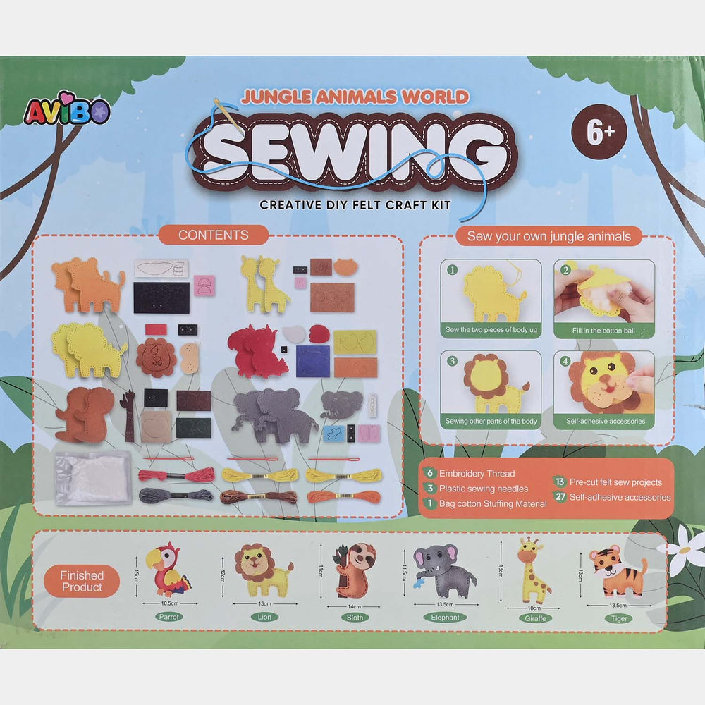 DIY Jungle Animals World Sewing Creative Craft Kit