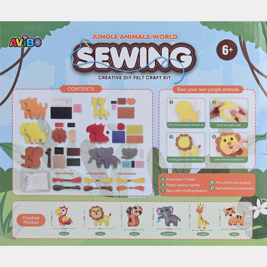 DIY Jungle Animals World Sewing Creative Craft Kit