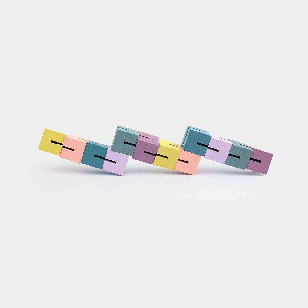 Wooden Flexible Transforming Cube Puzzle