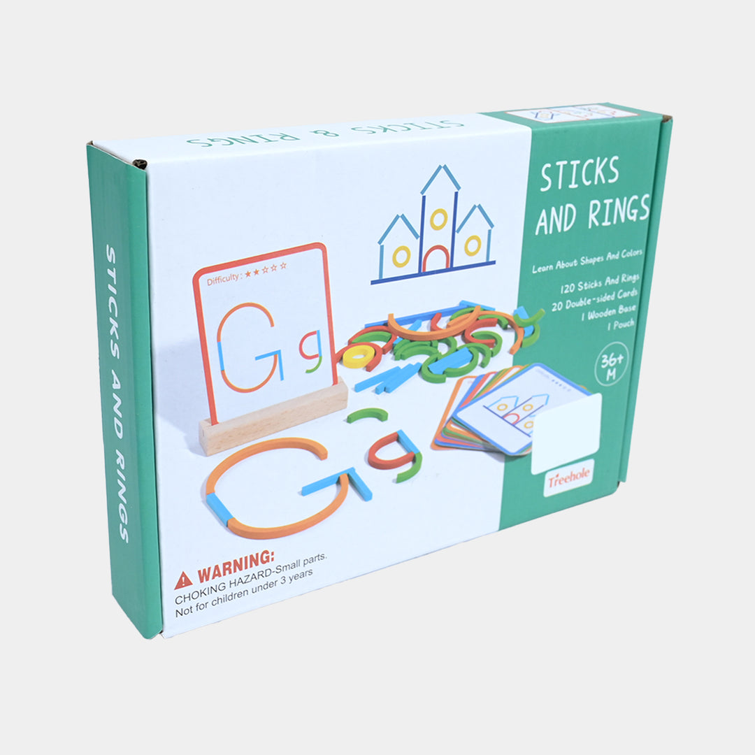 Sticks and Rings Educational Puzzle Set