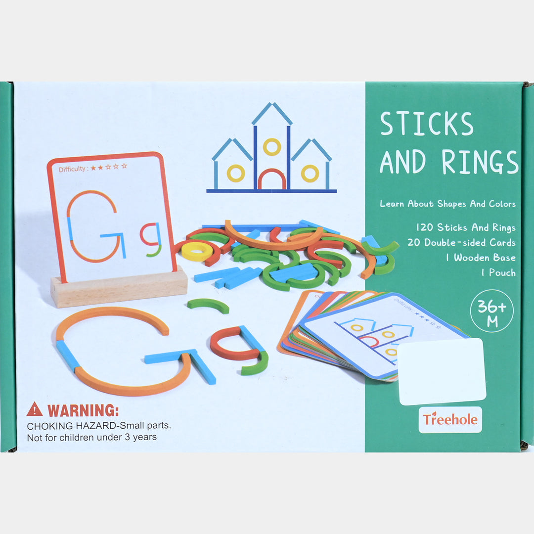Sticks and Rings Educational Puzzle Set