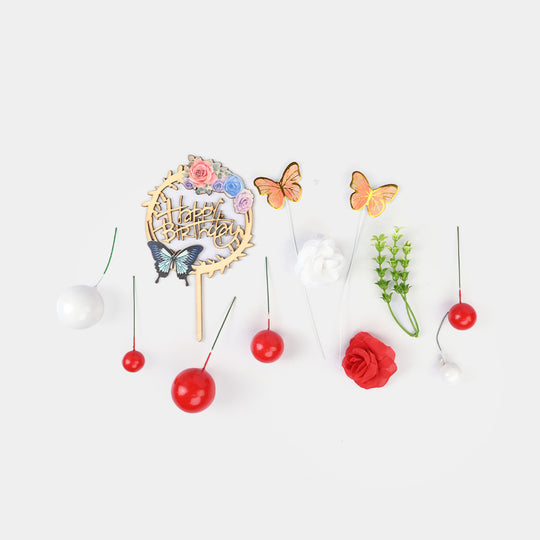 HBD Cake Topper & Decoration Set