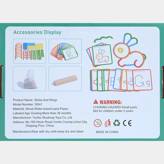 Sticks and Rings Educational Puzzle Set