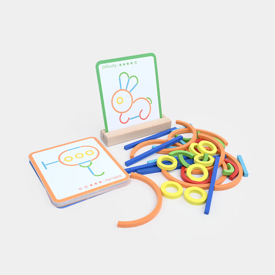 Sticks and Rings Educational Puzzle Set