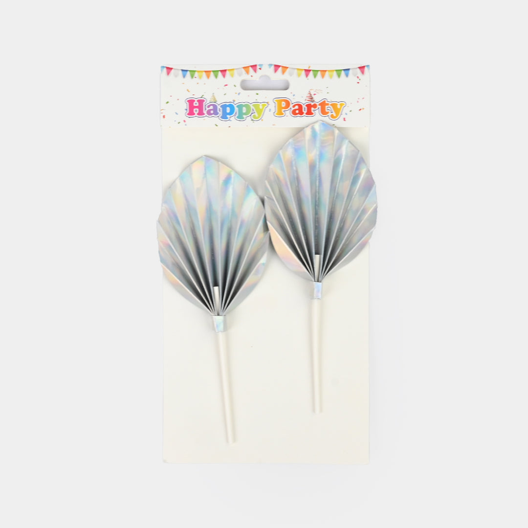 Metallic Palm Leaf Cake Toppers