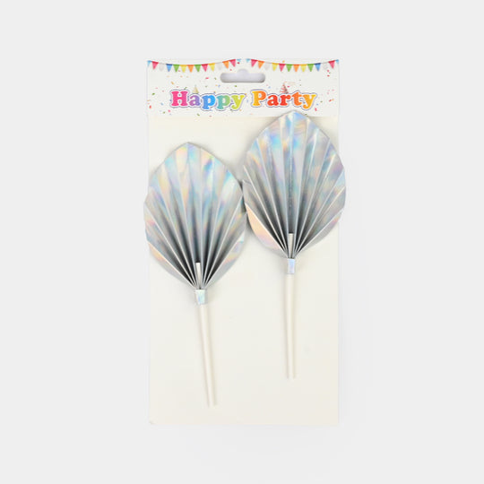 Metallic Palm Leaf Cake Toppers