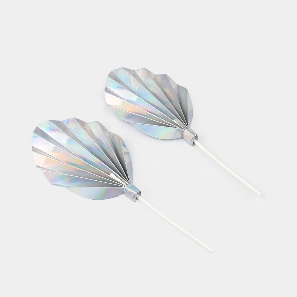 Metallic Palm Leaf Cake Toppers