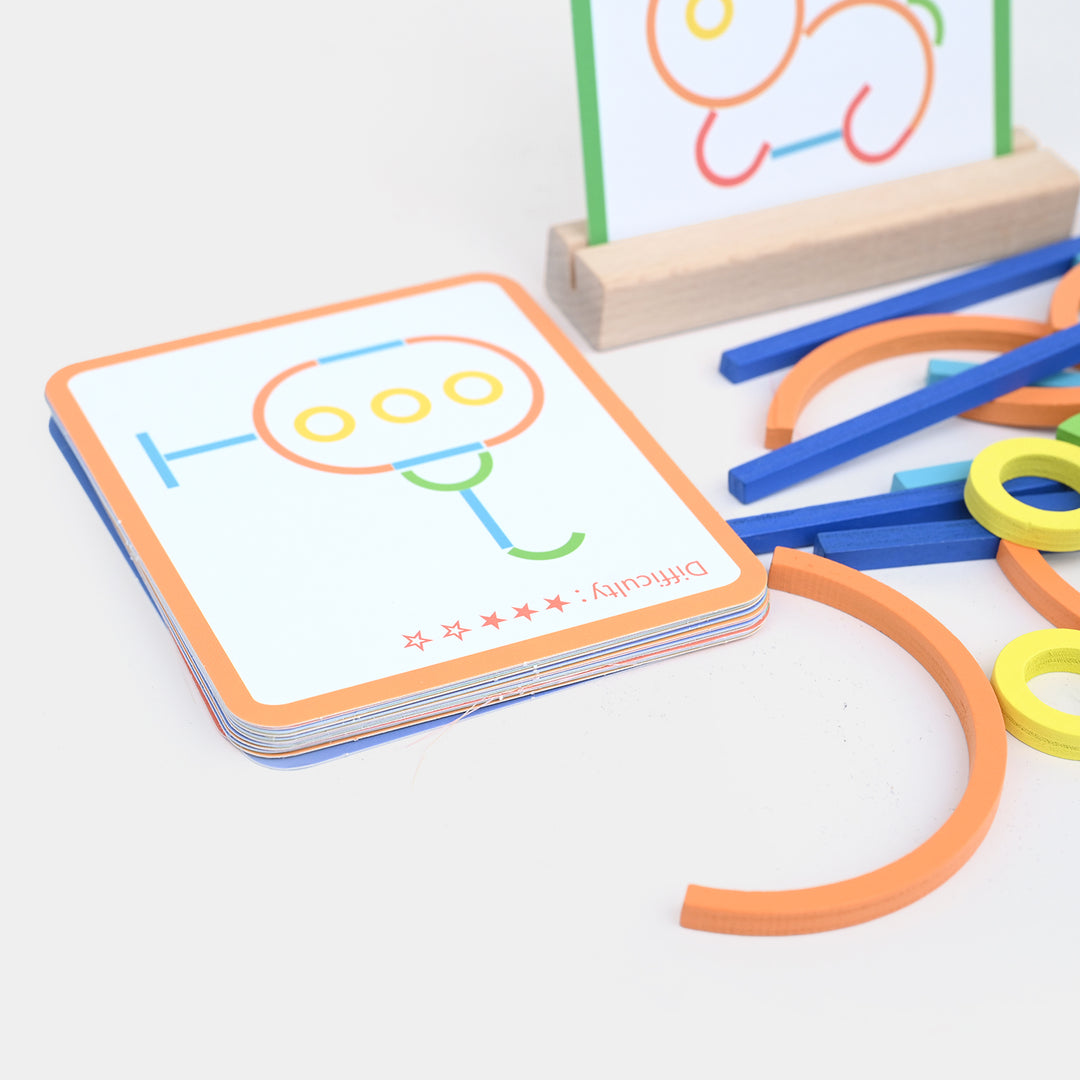 Sticks and Rings Educational Puzzle Set