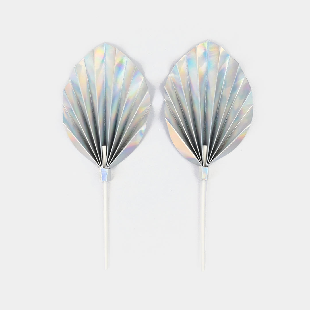 Metallic Palm Leaf Cake Toppers