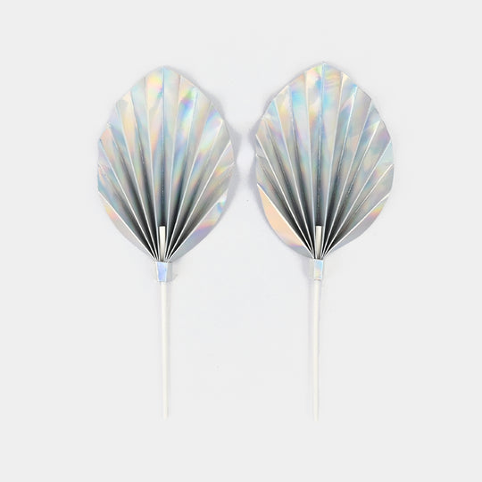 Metallic Palm Leaf Cake Toppers