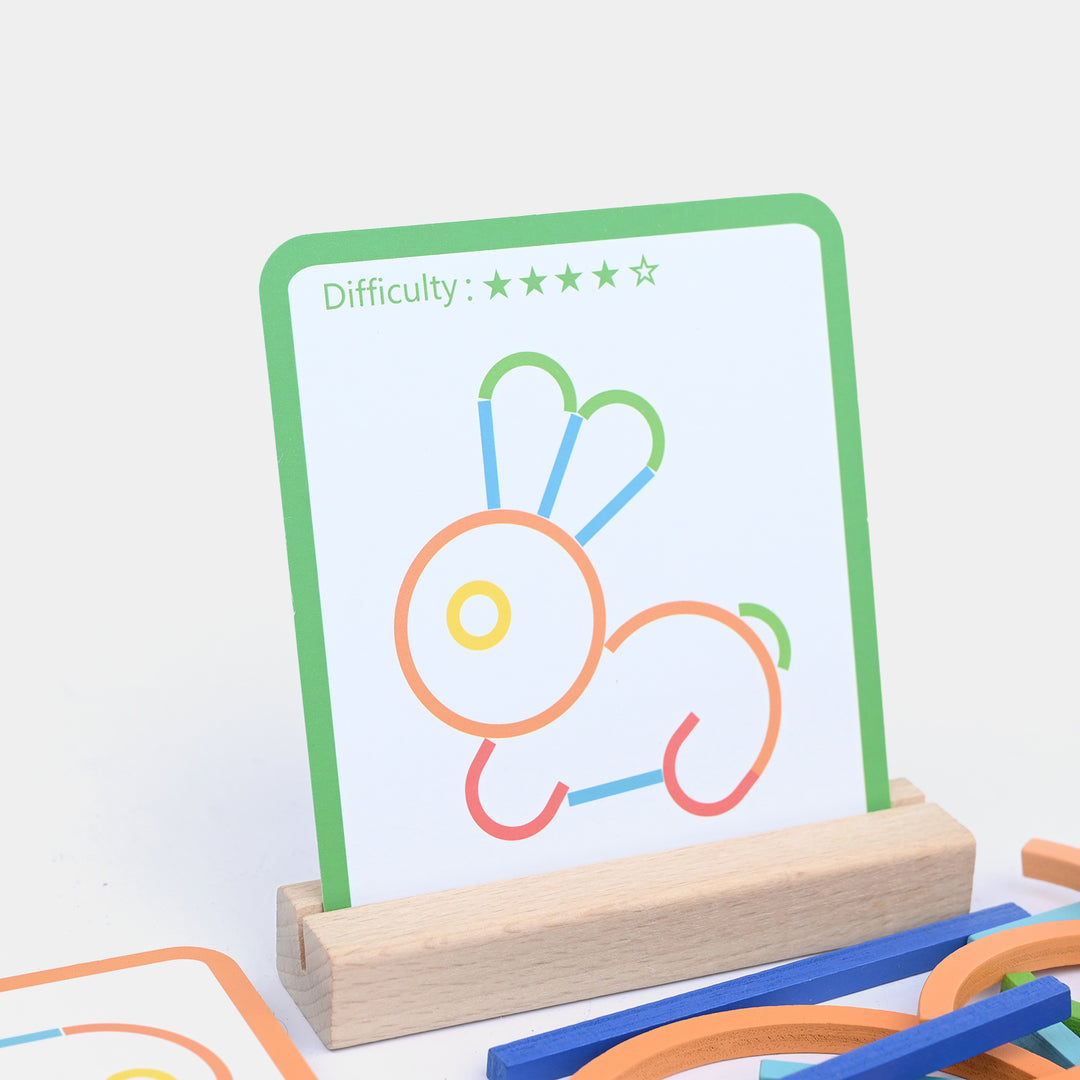Sticks and Rings Educational Puzzle Set