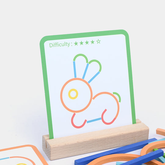 Sticks and Rings Educational Puzzle Set