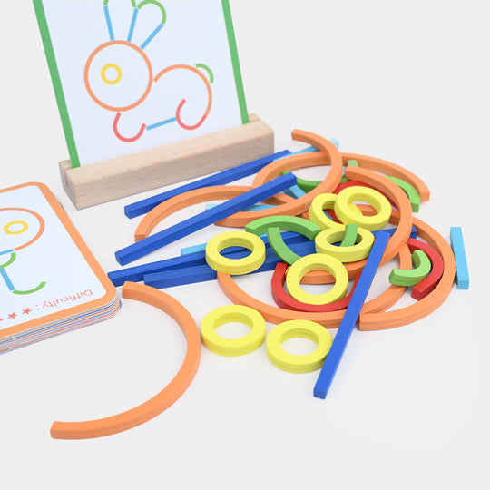 Sticks and Rings Educational Puzzle Set