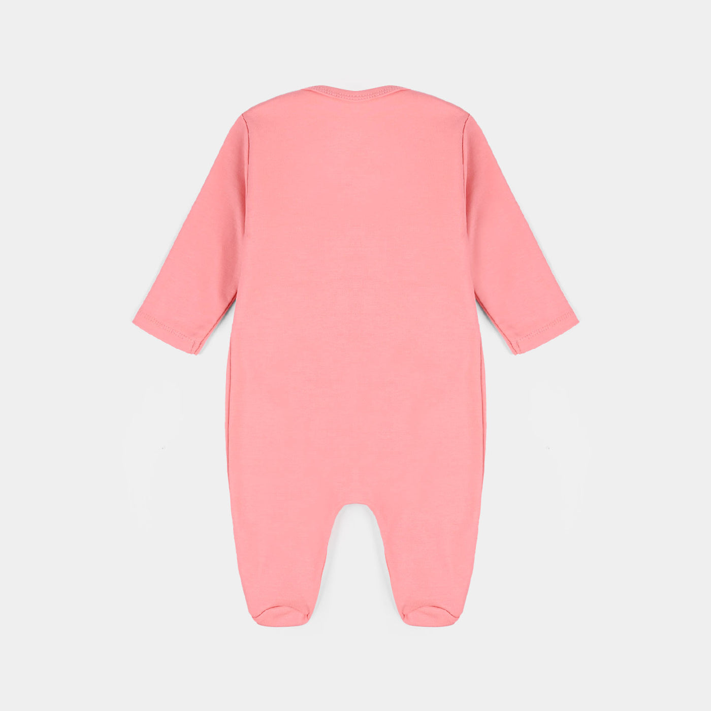 Infant Girls Cotton Interlock Knitted Romper Coat-Shell Pink