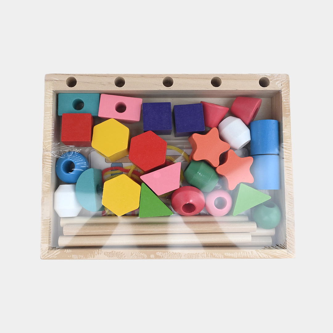 Five Sets of Column Wooden Shape & Sequence Stacking Toy