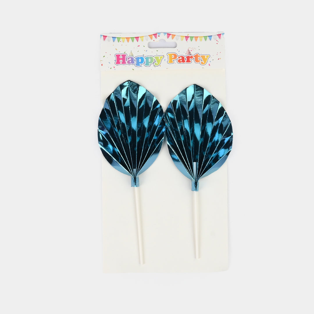 Metallic Palm Leaf Cake Toppers