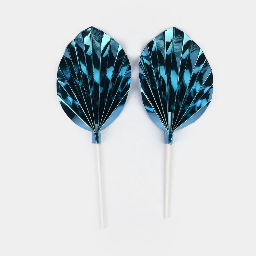 Metallic Palm Leaf Cake Toppers