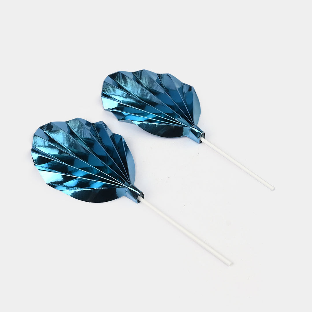 Metallic Palm Leaf Cake Toppers